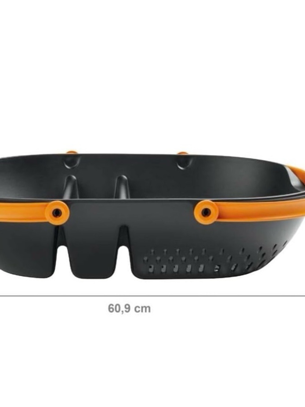 Fiskars Black/Orange Harvest Basket with Dual Handles - Picture 3 of 14